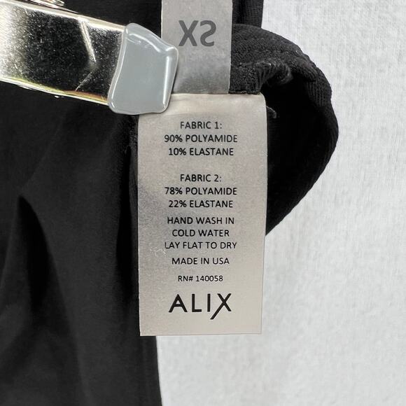 ALIX NYC Scoop Neck Tank Bodysuit XS Black Sleeveless Stretch Layering Capsule - Picture 11 of 16